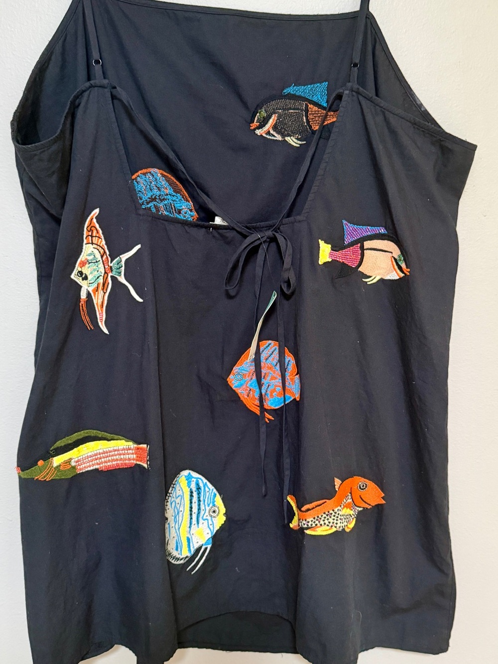 Anthropologie Sea Life Embroidered Mini Dress Plus Size 2X - Picture 2 of 8